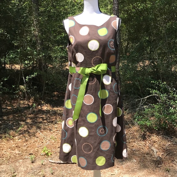 Jessica Howard Brown Polka Dot Dress Size … - Picture 4 of 11